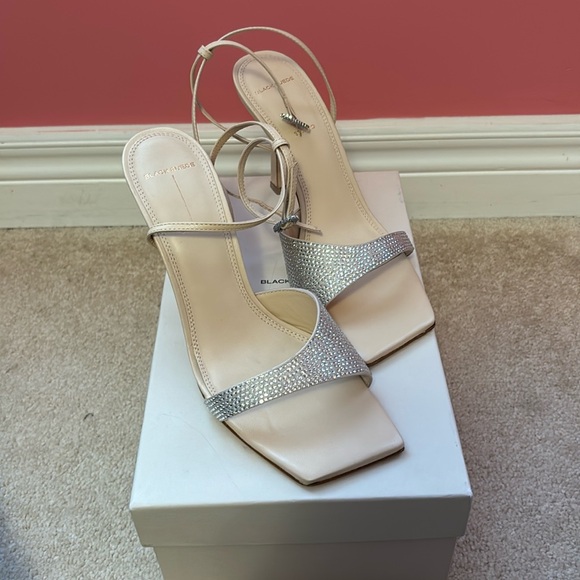 Black Suede Studio Sandals - Picture 1 of 4